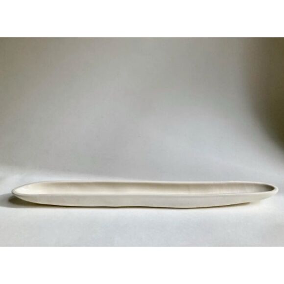 McCarty by Carnevale Ceramic Olive Dish in Natural ( Off White) / Néw - Picture 2 of 8
